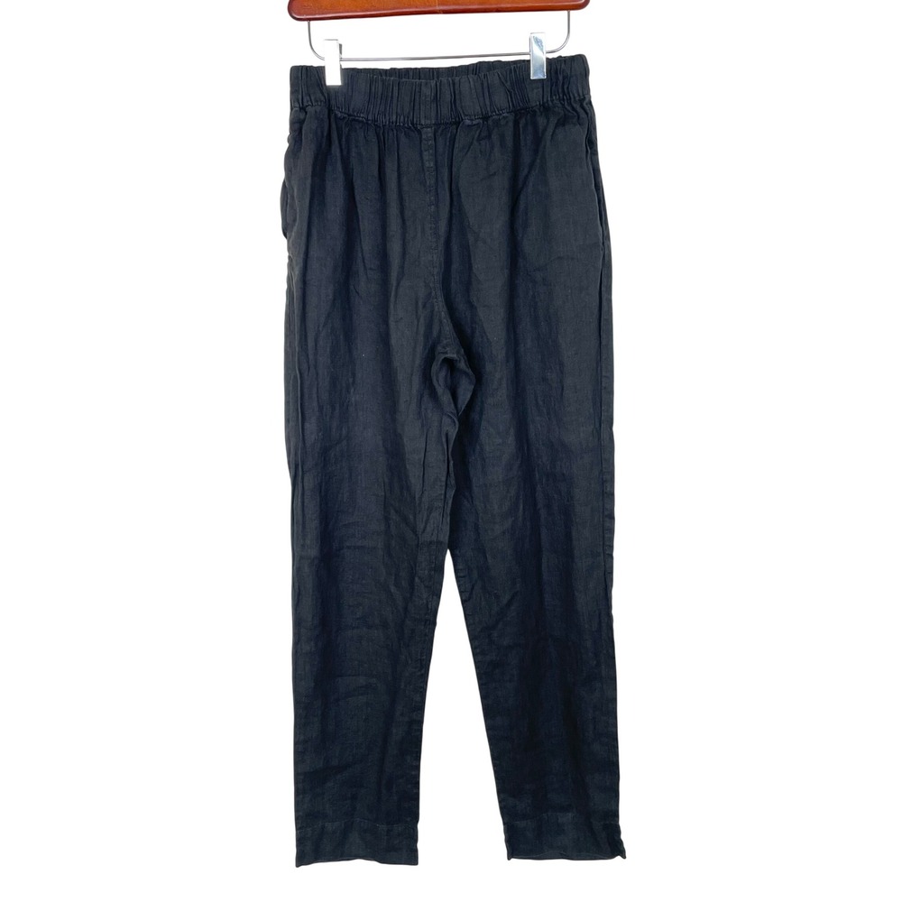 Rough Linen Pants Sz L %100 Linen Minimalist Lagenlook Pull On Coastal Travel